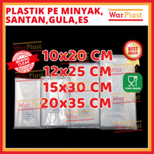 Plastik PE untuk Minyak / Santan / Gula / Es Batu / Makanan Kiloan berbentuk Kantong