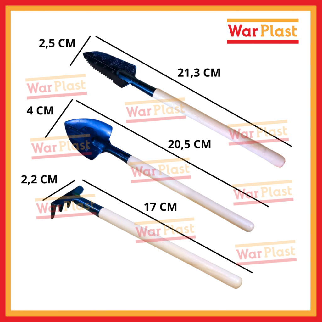 1 Set Alat Berkebun Mini (Garpu, Sekop, Cangkul) - Image 3