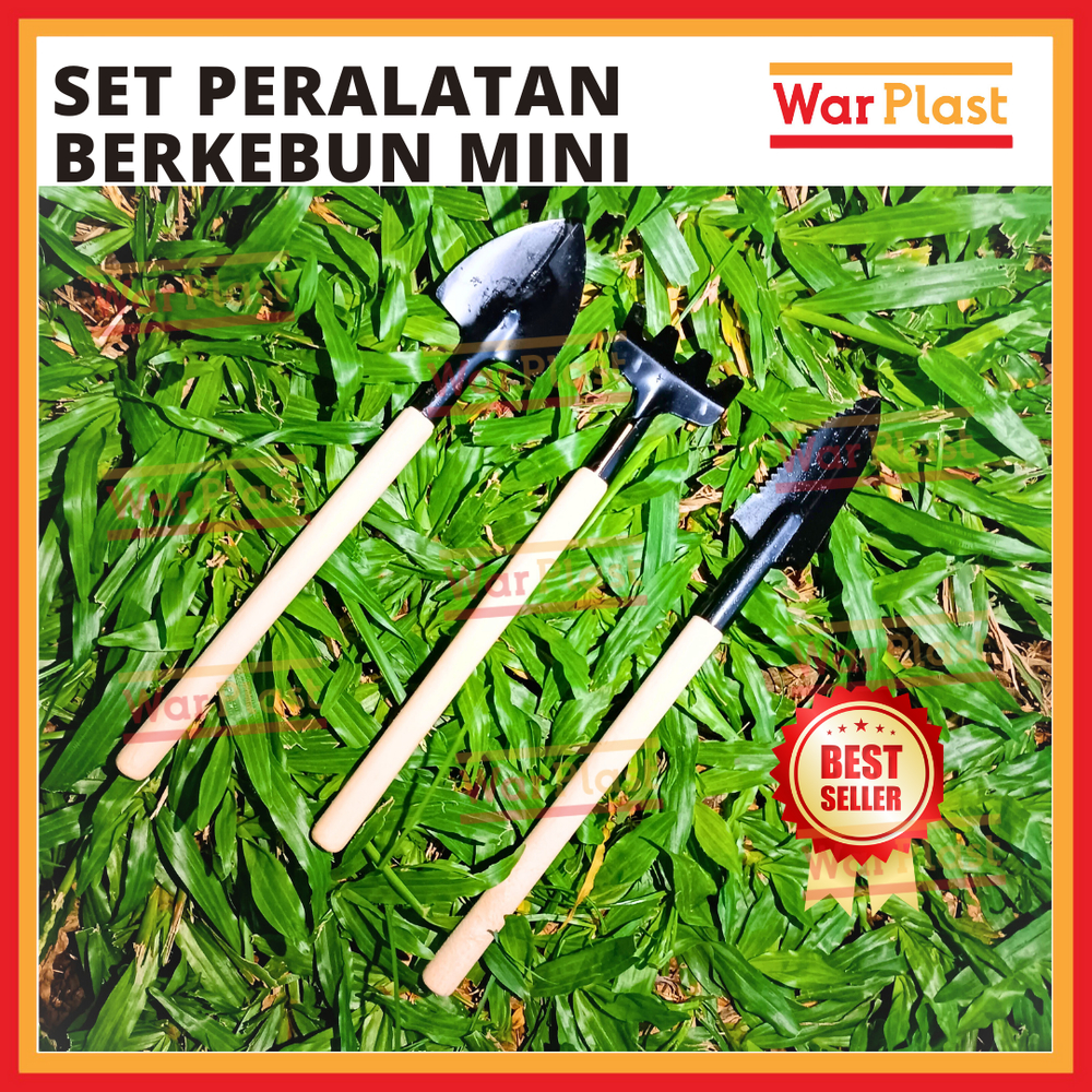 1 Set Alat Berkebun Mini (Garpu, Sekop, Cangkul)