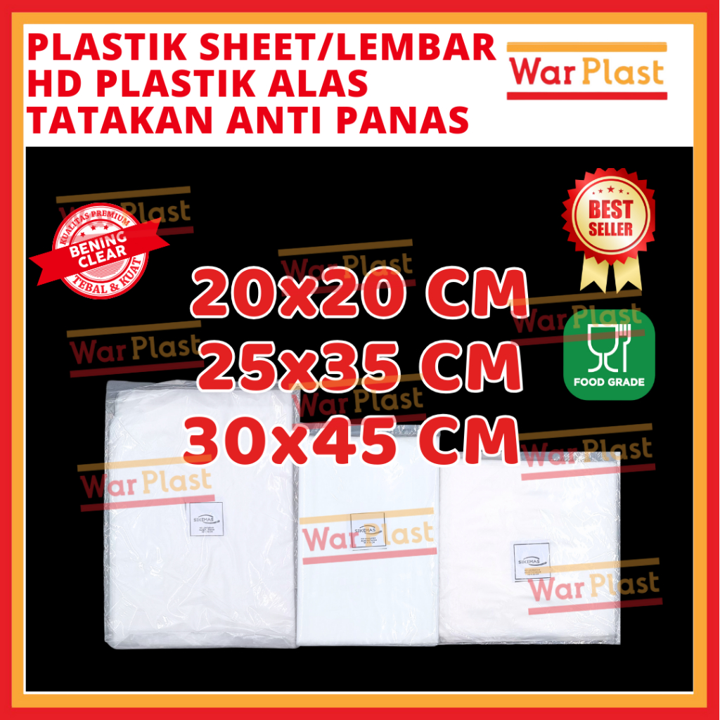 Plastik Tatakan/Alas Makanan HD Bening