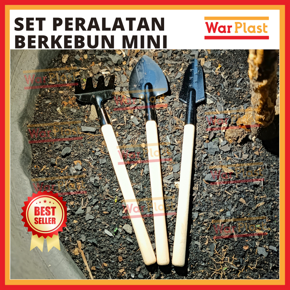 1 Set Alat Berkebun Mini (Garpu, Sekop, Cangkul) - Image 2
