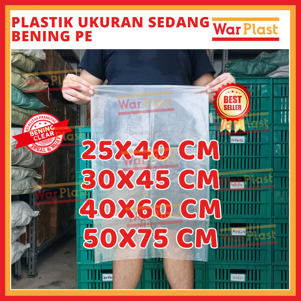 Plastik Ukuran Sedang Bening PE Kantong