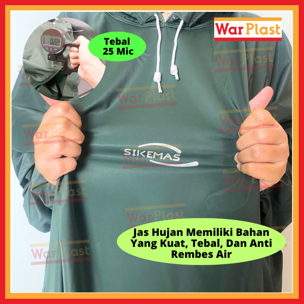Set Jas hujan tebal / Jas hujan ponco kelelawar - Image 5