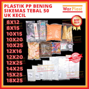 Plastik PP Bening Sikemas Ukuran Kecil