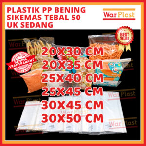 Plastik PP Bening Sikemas Ukuran Besar