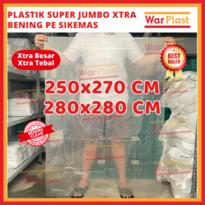 Kantong plastik pembungkus bening PE Super Jumbo Xtra