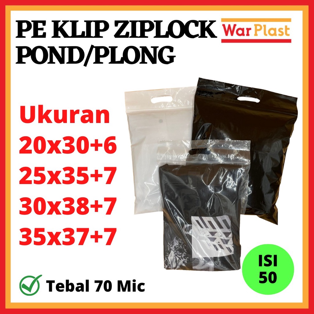 Plastik klip pond/plong