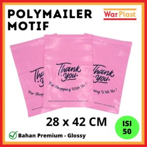 Plastik Motif Thank You dan Unboxing Polymailer Motif Thank You dan Unboxing Tebal Premium Murah