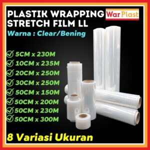 Plastik Wrapping Stretch Film 5cm Bening Clear Tebal Lengket Premium Satuan