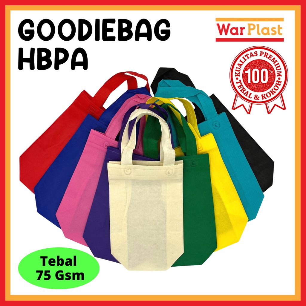 Tas Spunbond Box 35x40 cm Goodie Bag Alas Kotak tas belanja tas souvenir promosi ultah tas kain polos