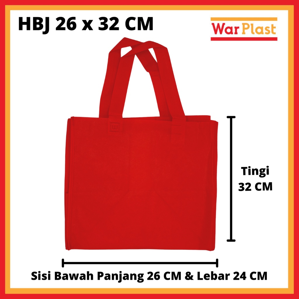 Tas Spunbound Box Goodie Bag Kotak 26x32 cm tas box kue tas souvenir promosi ultah tas kain polos - Image 4