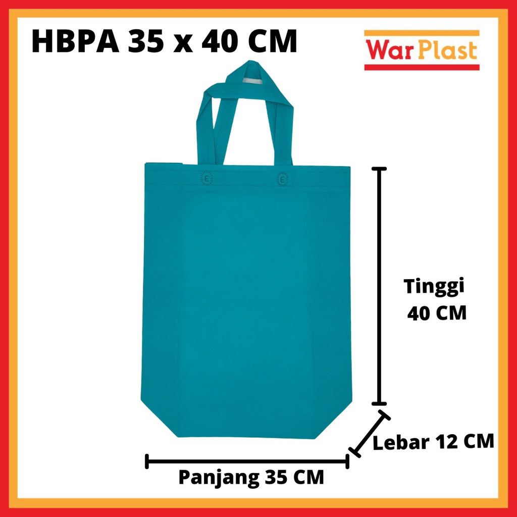Tas Spunbond Box 35x40 cm Goodie Bag Alas Kotak tas belanja tas souvenir promosi ultah tas kain polos - Image 6
