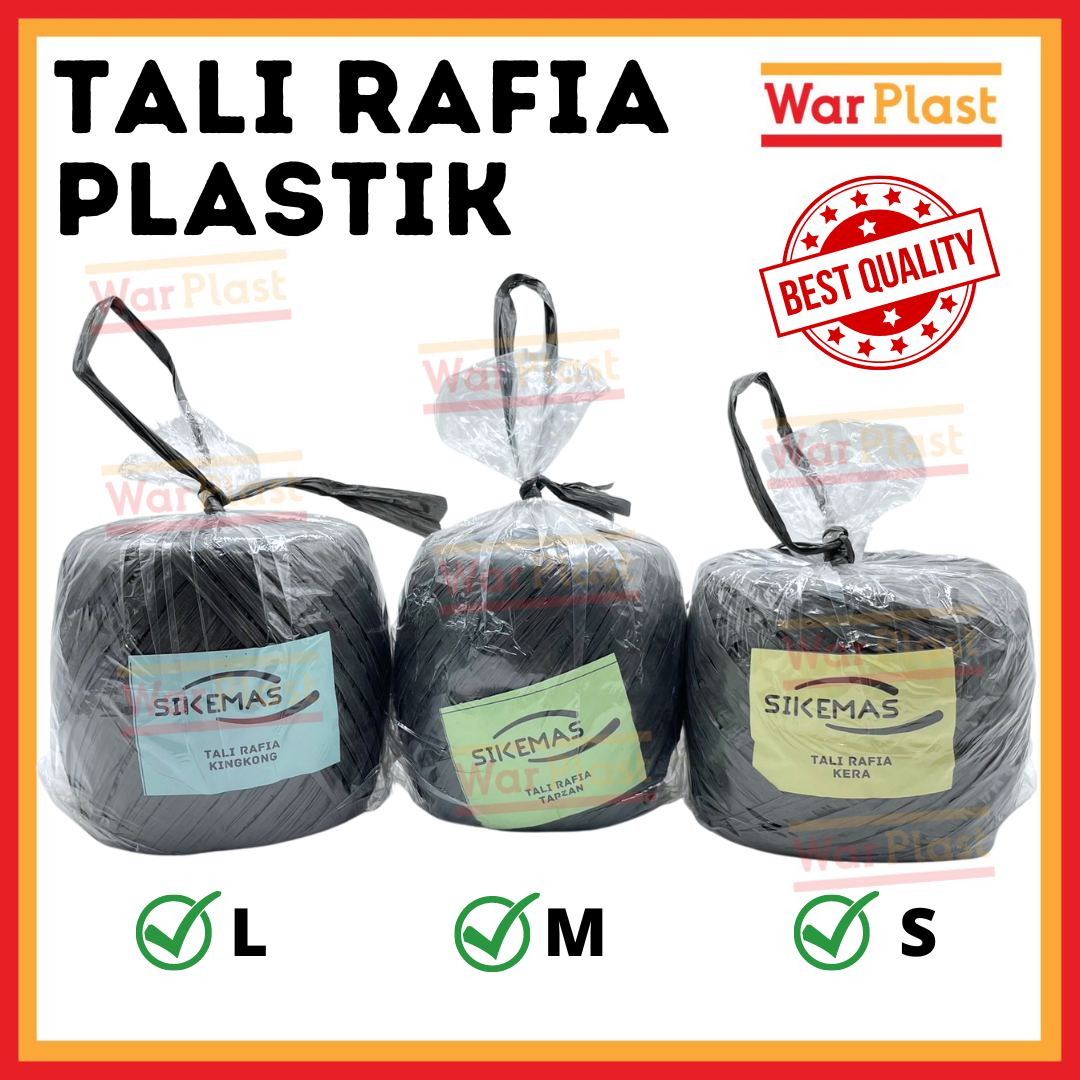 Tali Rafia Gulungan Besar 1kg Tali Plastik Hitam Tebal Kuat - Image 2