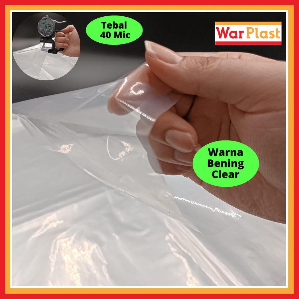 Plastik JUMBO 120x200cm & 90x120 TEBAL PE Anti Sobek Bocor Air Karung Bening Plastik Laundry Besar - Image 2