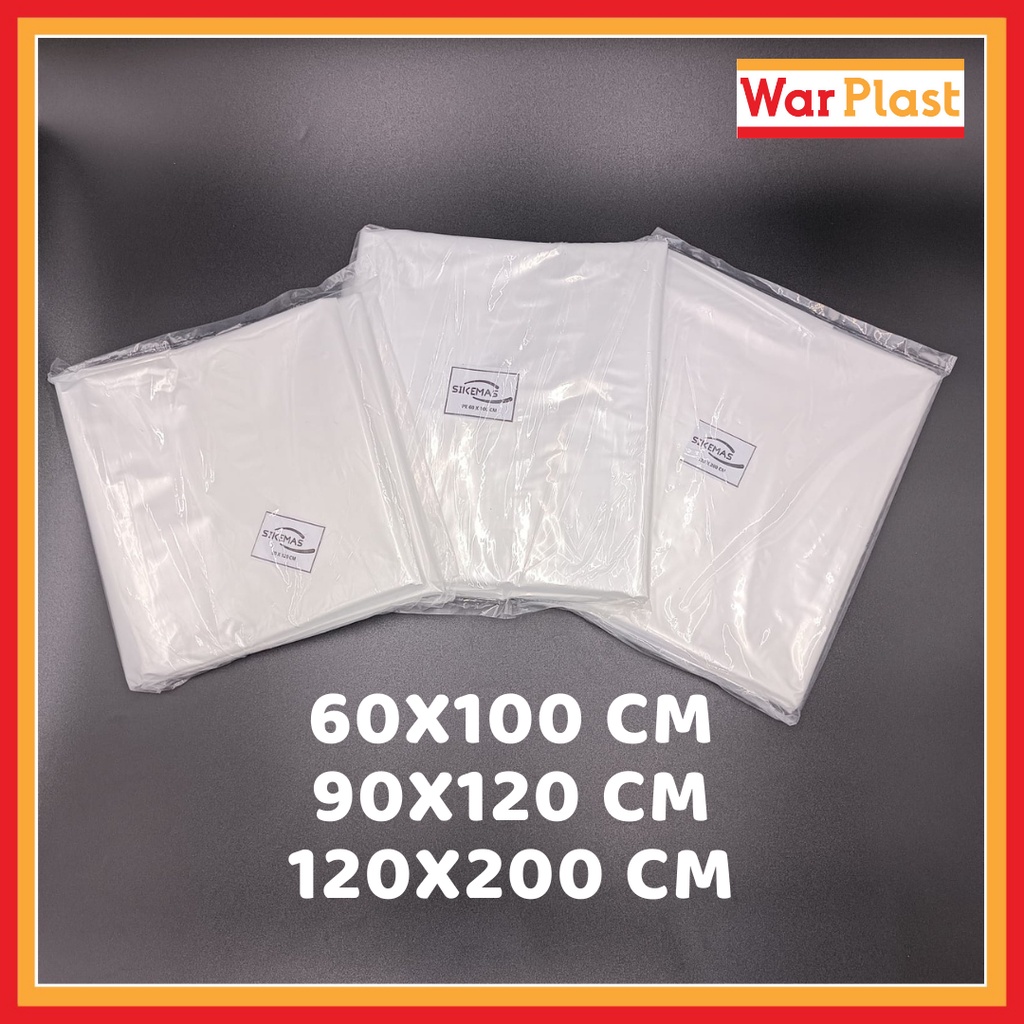 Plastik JUMBO 120x200cm & 90x120 TEBAL PE Anti Sobek Bocor Air Karung Bening Plastik Laundry Besar - Image 4