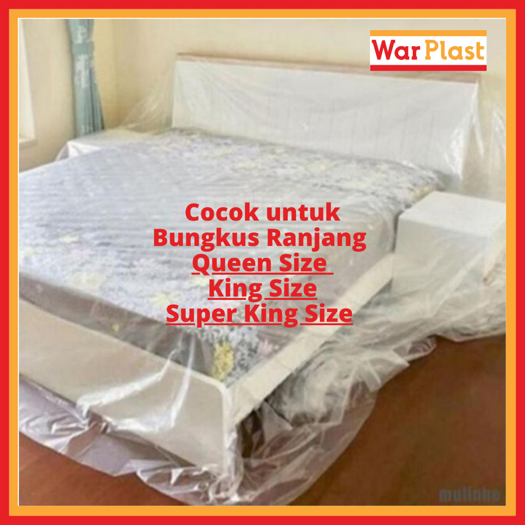 Plastik SUPER JUMBO 160x220cm & 220x260 TEBAL PE Anti Sobek Bocor Air | Karung Bening Plastik Ranjang Kasur Besar - Image 3