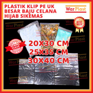 Plastik Klip Bening Ukuran Besar Ecer 20x30, 25x35, 30x40 PE Sikemas Premium Tebal