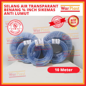Selang Air Benang Transparant Bluish Sikemas